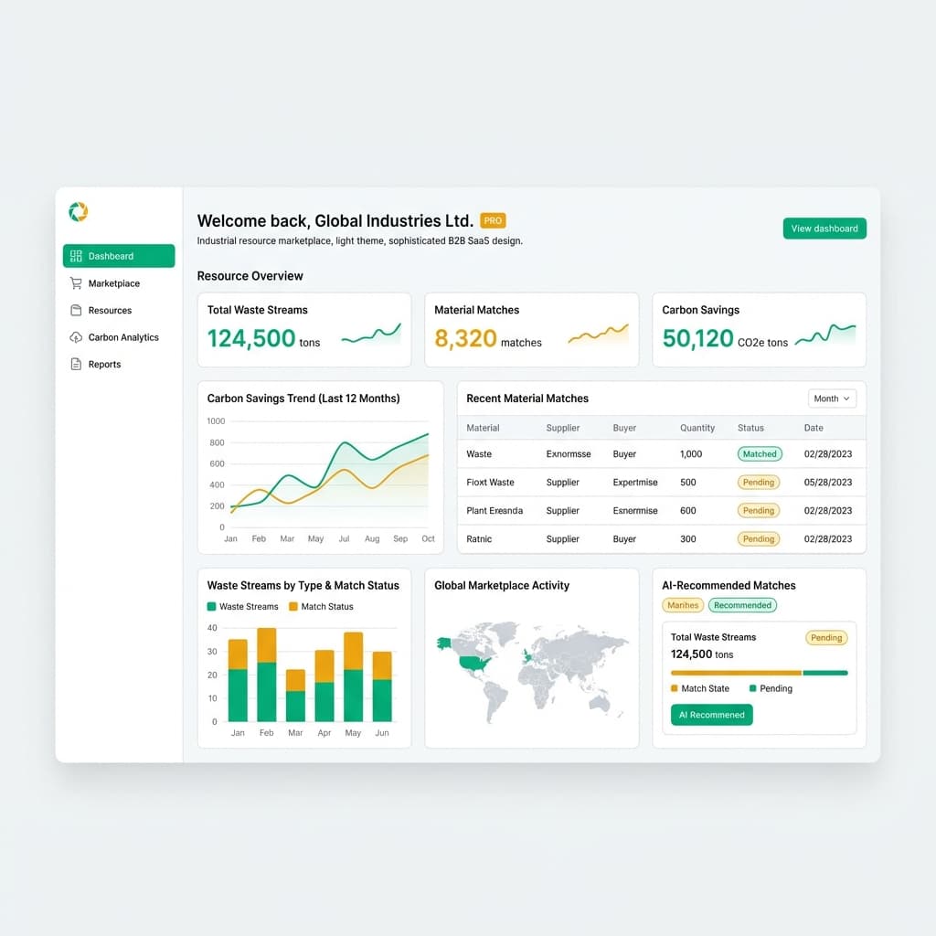 EcoResourceHub mission control preview